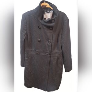 Old Navy Women's Black Double-Breasted Pea Coat
